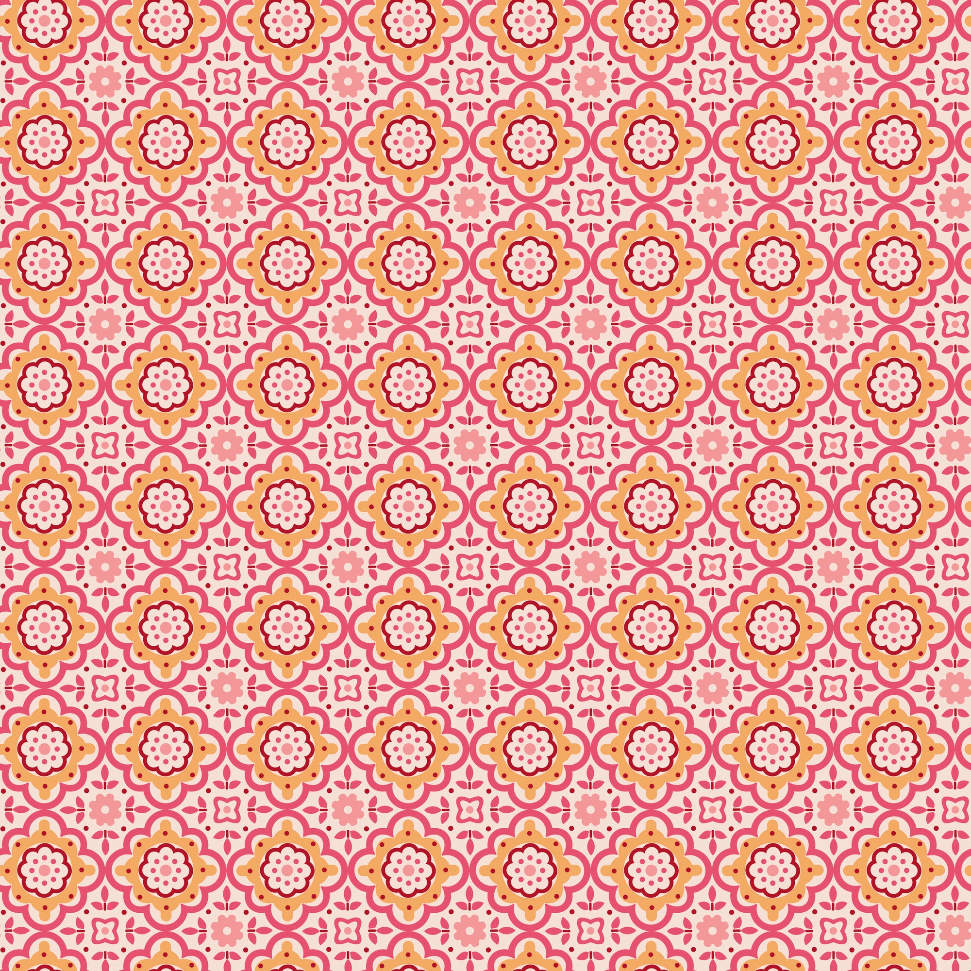 Piece & Plenty Cheerful - Coral - Yardage