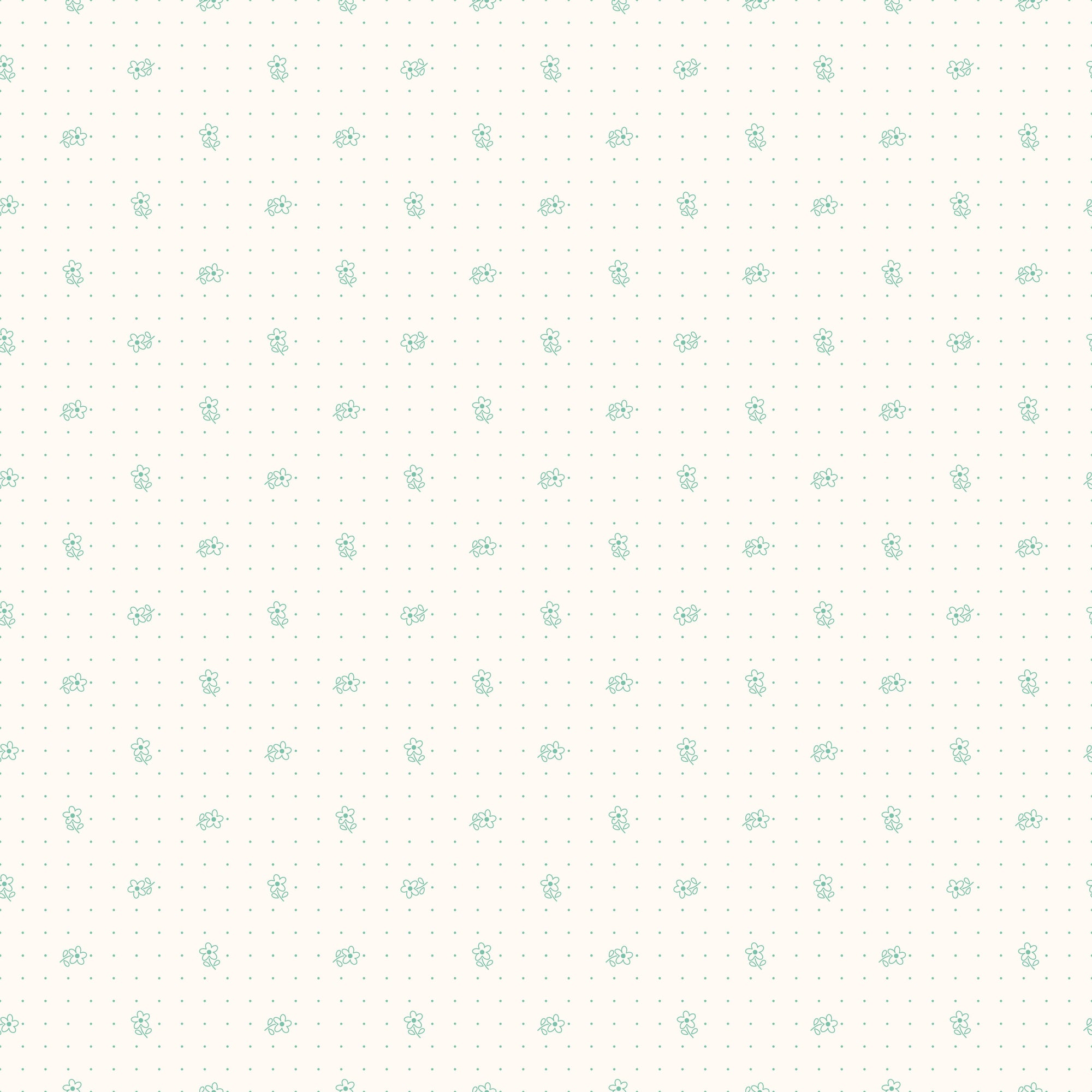 Bee Backgrounds Daisy - Teal - Yardage