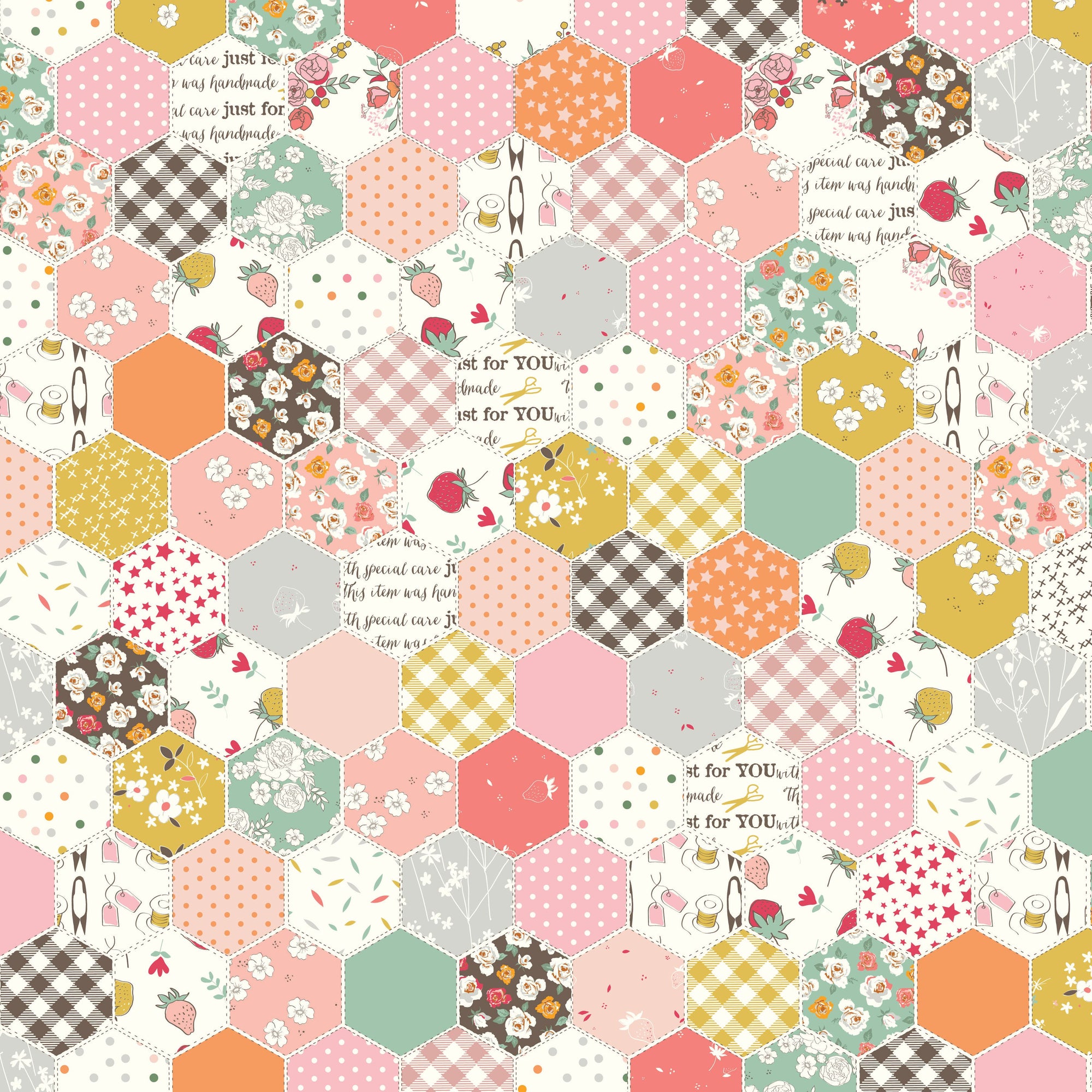 BloomBerry Cheater Print - Multi - Yardage