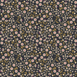 Favorite Flowers Inflorescence - Soft Black - Yardage