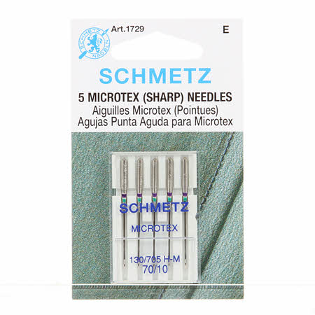 Schmetz Sharp/Microtex Machine Needle Size 70/10